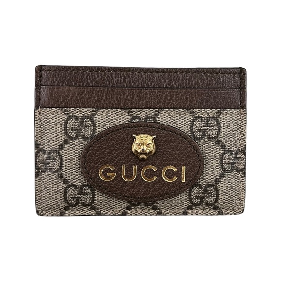 Gucci 3D Tiger Neo Vintage Monogram Card Holder Wallet - Picture 1 of 5